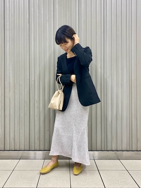 「SENSE OF PLACE by URBAN RESEARCH（センスオブプレイスバイアーバンリサーチ）のアイテム（ノーカラージャケット）」を使った、しだみさん（レディース・154cm）の春コーディネート