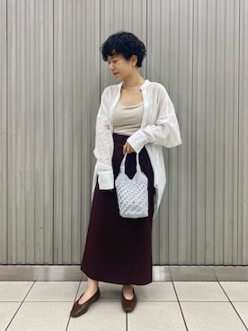 「RODE SKO」｜「アイテム（キャミソール）」を使った、しだみさん（レディース・154cm）の春コーディネート