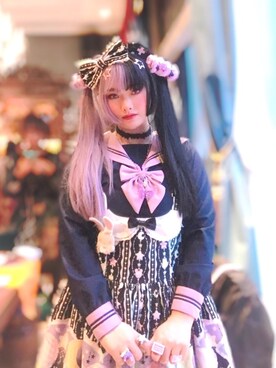「lolitafashion」｜「アイテム（アクセサリー）」を使った、红糖玛丽さん（レディース・160cm）の秋コーディネート