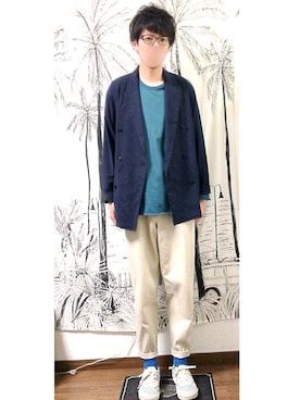 「curly」｜「アイテム（ジャケット/アウター）」を使った、りょとさん（メンズ・168cm）の春コーディネート