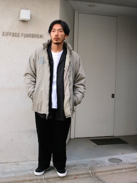 「level7」｜「アイテム（その他アウター）」を使った、LICLEさん（メンズ・171cm）の冬コーディネート