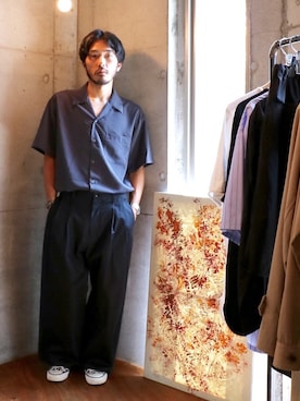 「roundabout（ラウンダバウト）のアイテム」を使った、LICLEさん（メンズ・171cm）の夏コーディネート