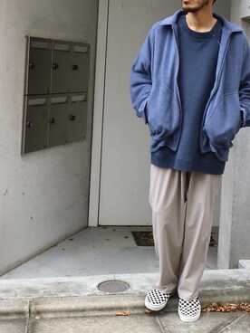「O（オー）のアイテム（ジャケット/アウター）」を使った、LICLEさん（メンズ・171cm）の秋コーディネート
