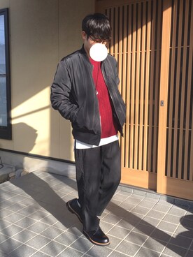 「BILLABONG（ビラボン）のアイテム（ブルゾン）」を使った、shinさん（メンズ・170cm）の冬コーディネート