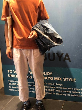 「アイテム（ソックス/靴下、ブルー系）」を使った、秀气哥哥哥哥哥さん（メンズ・172cm）の秋コーディネート