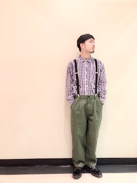 「RAGEBLUE（レイジブルー）のアイテム（ローファー）」を使った、いなばちさん（メンズ・165cm）の冬コーディネート