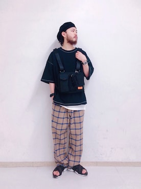 「アイテム（タンクトップ）」を使った、いなばちさん（メンズ・165cm・20代）の夏コーディネート