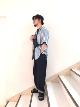 「RAGEBLUE（レイジブルー）のアイテム（ボディバッグ/ウエストポーチ）」を使った、いなばちさん（メンズ・165cm）の春コーディネート