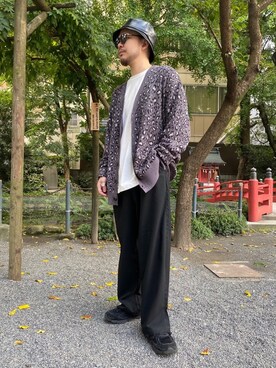「アイテム（カーディガン/ボレロ）」を使った、いなばちさん（メンズ・165cm・20代）の秋コーディネート
