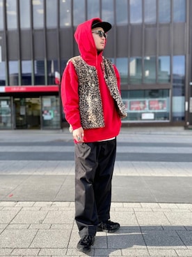 「ITTY BITTY（イッティービッティー）のアイテム（パンツ）」を使った、いなばちさん（メンズ・165cm）の冬コーディネート