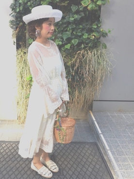 「二次会」｜「アイテム（スリッポン）」を使った、memeさん（レディース・150cm）の春コーディネート