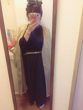 「SPINNS(スピンズ)のアイテム(ストール/ショール)」を使った、memeさん(レディース・150cm)の春コーディネート