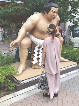 「SPINNS(スピンズ)のアイテム(ストール/ショール)」を使った、memeさん(レディース・150cm)の夏コーディネート