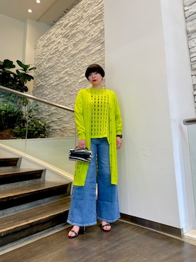「DIESEL」｜「アイテム（サンダル）」を使った、FUKUさん（レディース・162cm）の春コーディネート