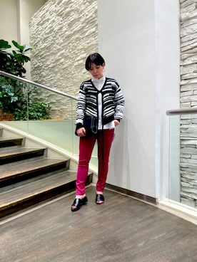 「DIESEL」｜「アイテム（サンダル）」を使った、FUKUさん（レディース・162cm）の春コーディネート