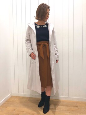 「andemiu」｜「アイテム（ダウンジャケット/コート）」を使った、Kaoriさん（レディース・155cm）の冬コーディネート
