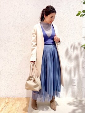 「andemiu」｜「アイテム（その他アウター）」を使った、Kaoriさん（レディース・155cm）の冬コーディネート