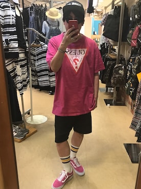 「SSUR（サー）のアイテム」を使った、70eidjさん（メンズ・167cm）の夏コーディネート