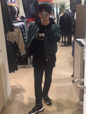 「KENZO（ケンゾー）のアイテム（ダウンジャケット/コート）」を使った、70eidjさん（メンズ・168cm）の冬コーディネート