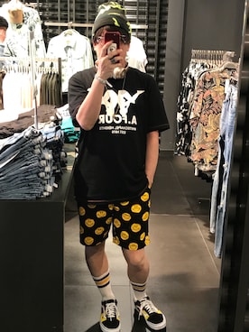 「ニコちゃん」｜「アイテム（ニットキャップ/ビーニー）」を使った、70eidjさん（メンズ・167cm）の春コーディネート