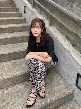 「STYLENANDA（スタイルナンダ）のアイテム（アクセサリー）」を使った、木村なつみさん（レディース・158cm）の夏コーディネート