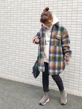 「スニーカーブーツ」｜「アイテム（アクセサリー）」を使った、あおちゃそさん（レディース・150cm）の冬コーディネート