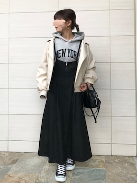 パーカーを使った ライダースジャケット のレディース人気ファッションコーディネート Wear