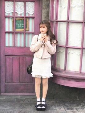 「TITTY&CO.（ティティーアンドコー）のアイテム（ライダースジャケット）」を使った、titty&co. miyu♡さん（レディース・148cm）の春コーディネート