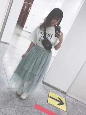 「miu miu（ミュウミュウ）のアイテム（スマホケース/カバー）」を使った、titty&co. miyu♡さん（レディース・148cm）の春コーディネート