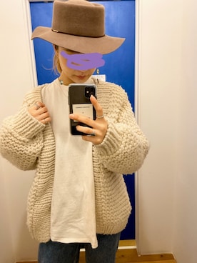「ALLUMER（アリュメール）のアイテム（トップス）」を使った、shihoさん（レディース・165cm）の冬コーディネート