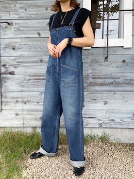 「johnbull」｜「アイテム（サロペット/オーバーオール）」を使った、shihoさん（レディース・165cm）の春コーディネート