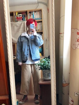 「国潮」｜「アイテム（その他）」を使った、可能可爱呵さん（レディース・155cm）の春コーディネート