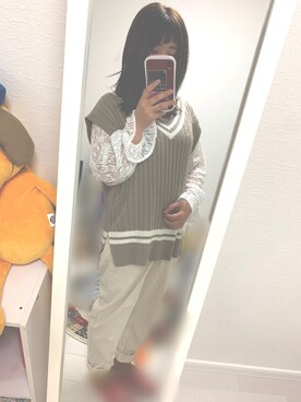 「FUN.TRINITY（ファン トリニティー）のアイテム」を使った、かなみてぃさん（レディース・152cm）の秋コーディネート