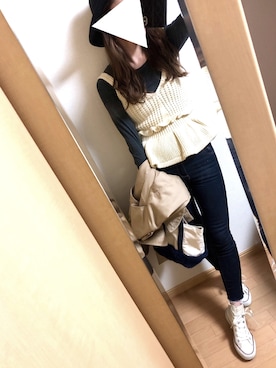 「Another Edition（アナザーエディション）のアイテム（トレンチコート）」を使った、SHiOさん（レディース・158cm）の冬コーディネート