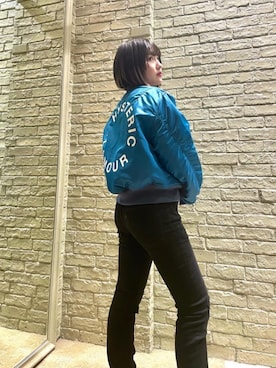 「でにむ」｜「アイテム（MA-1）」を使った、YUIKAさん（レディース・158cm）の秋コーディネート