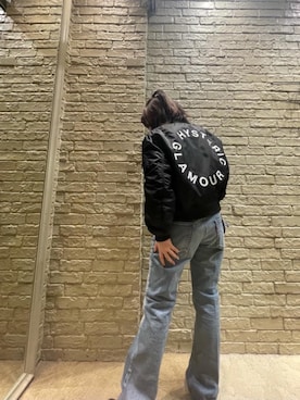 「でにむ」｜「アイテム（MA-1）」を使った、YUIKAさん（レディース・158cm）の冬コーディネート