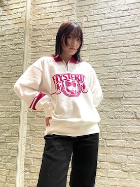 「ロックコーデ」｜「アイテム（スウェット）」を使った、YUIKAさん（レディース・158cm）の冬コーディネート