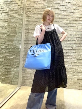 「ロックコーデ」｜「アイテム（ワンピース/ドレス）」を使った、YUIKAさん（レディース・158cm）の春コーディネート