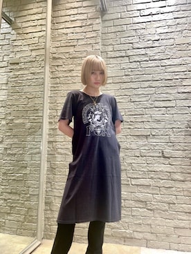「ロックコーデ」｜「アイテム（ワンピース/ドレス）」を使った、YUIKAさん（レディース・158cm）の夏コーディネート