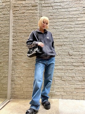 「ロックコーデ」｜「アイテム（その他アウター）」を使った、YUIKAさん（レディース・158cm）の秋コーディネート