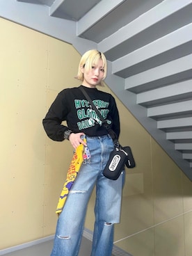「ロンt」｜「アイテム（財布/小物）」を使った、YUIKAさん（レディース・158cm）の冬コーディネート