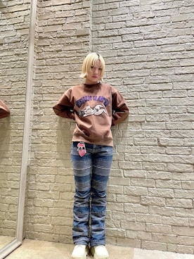 「アイテム（キーホルダー）」を使った、YUIKAさん（レディース・158cm）の冬コーディネート