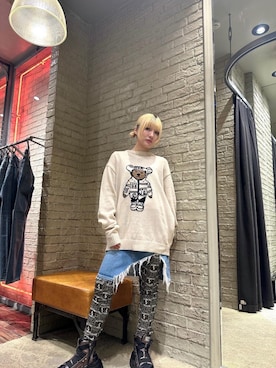 「でにむ」｜「アイテム（スウェットパンツ）」を使った、YUIKAさん（レディース・159cm）の秋コーディネート