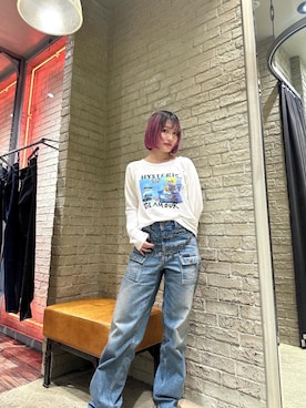 「でにむ」｜「アイテム（スウェット）」を使った、YUIKAさん（レディース・159cm）の春コーディネート