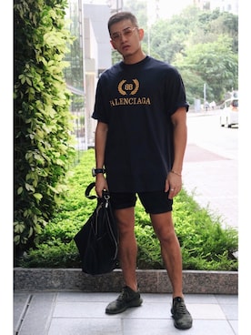 「RICK OWENS」｜「アイテム（アナログ腕時計）」を使った、joe wong さん（メンズ・173cm）の秋コーディネート