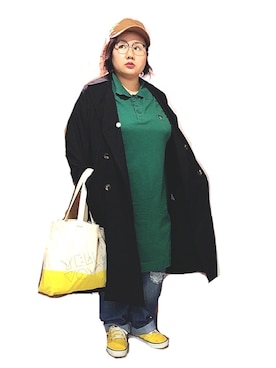 「にゃー」｜「アイテム（トレンチコート）」を使った、kasan/manaさん（レディース・155cm）の春コーディネート