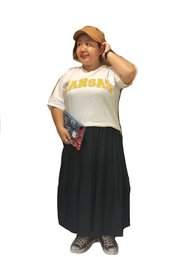 「帽子」｜「アイテム（クラッチバッグ）」を使った、kasan/manaさん（レディース・155cm）の秋コーディネート