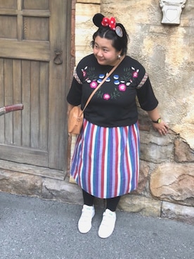 「plussize」｜「アイテム（腕時計）」を使った、kasan/manaさん（レディース・155cm）の夏コーディネート