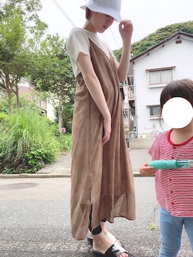 「SHEL’TTER（シェルター）のアイテム（ワンピース/ドレス）」を使った、みいさん（レディース・158cm）の夏コーディネート