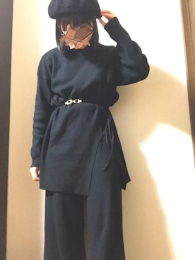 「select MOCA（セレクトモカ）のアイテム（セットアップ）」を使った、koji🥀さん（レディース・160cm）の冬コーディネート